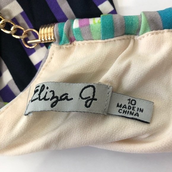 Eliza J Multicolored Jersey Maxi Halter Dress - Picture 8 of 8